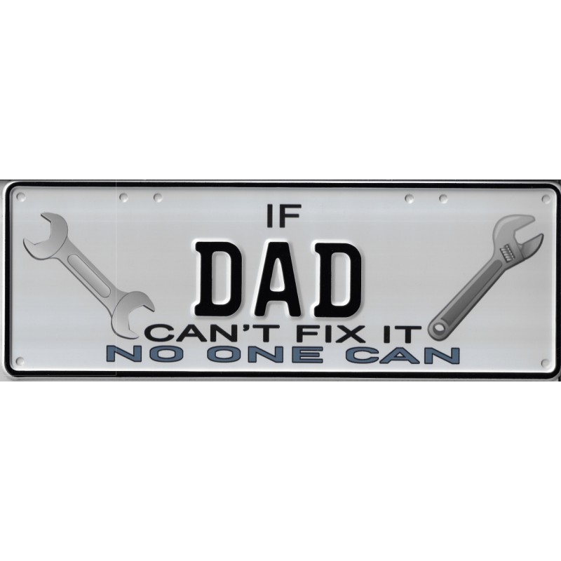 If Dad Can't Fix It No One Can Number Plate - 1