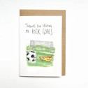 Thanks For Helping Me Kick Goals Well Drawn Card - 1