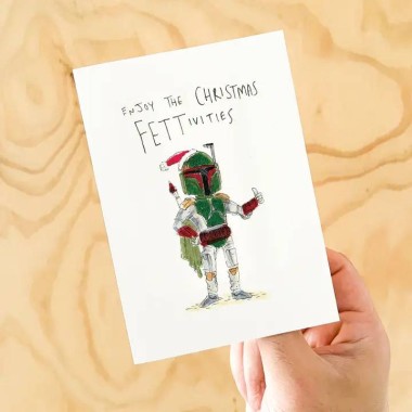 Enjoy the Fettivities Christmas Well Drawn Card - 1
