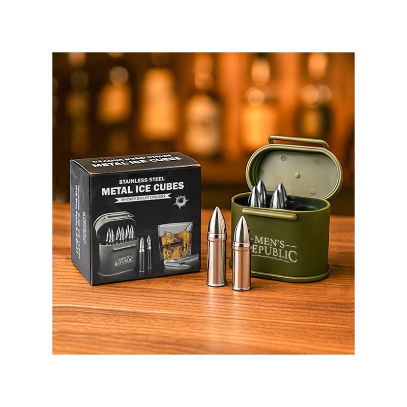 Whisky Bullet Chillers with Ammo Holder - Set of 6 - 1