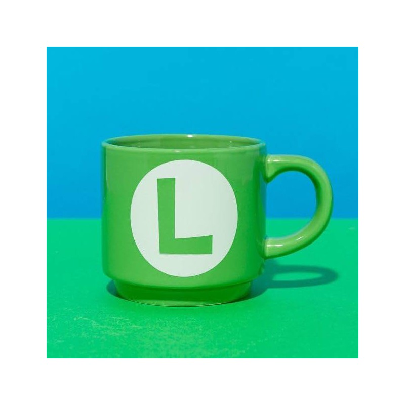 Super Mario Bros - Mario Luigi Initial - Stackable Mug Set - 6