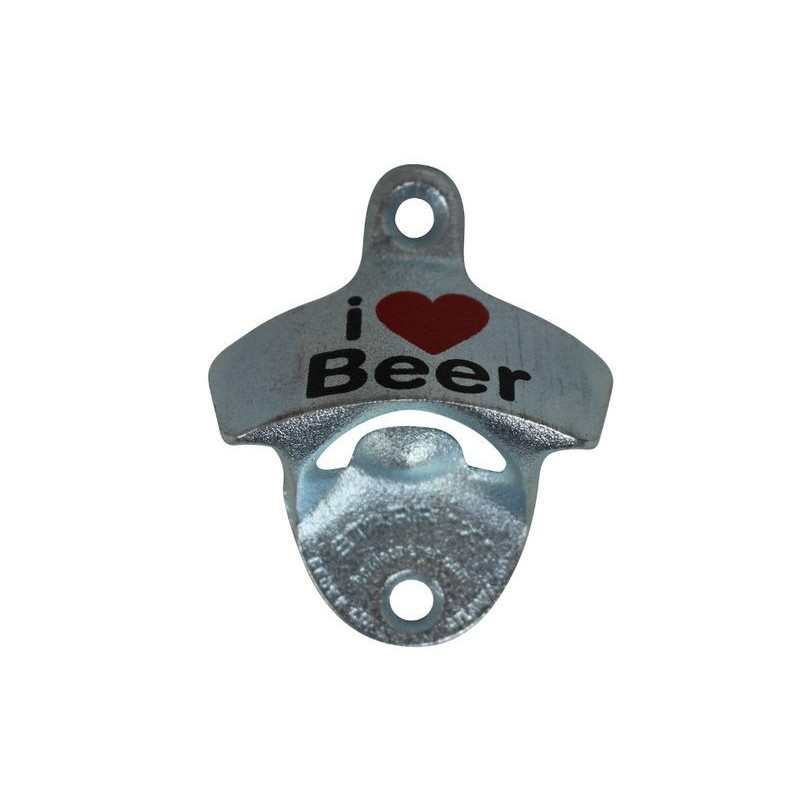 I Love Beer Wall Mounted Bottle Opener