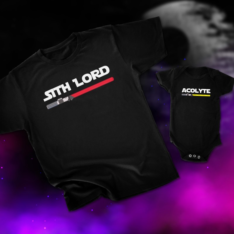 Star Wars - The Dark Side Sith Lord & Acolyte Matching T-Shirt - 2
