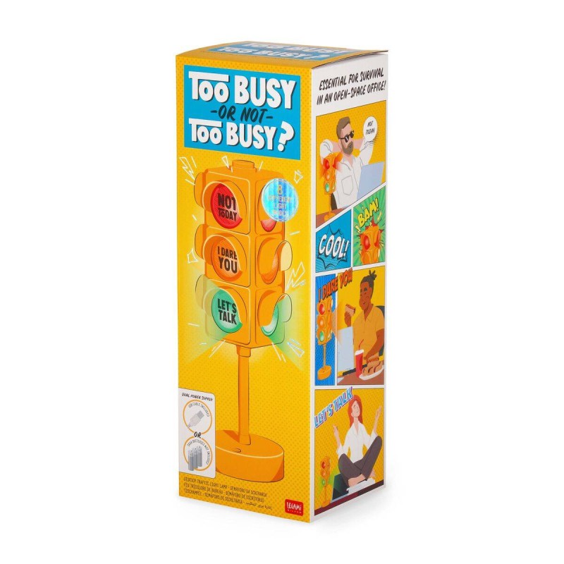 Desktop Traffic Light Lamp - Too Busy or Not Too Busy by Legami - 2