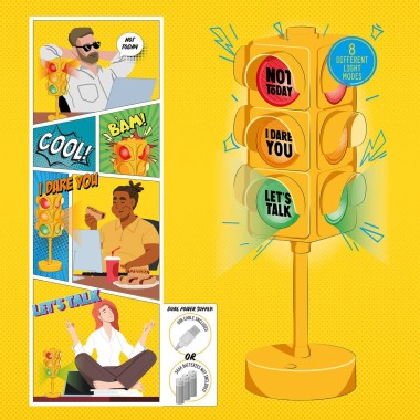 Desktop Traffic Light Lamp - Too Busy or Not Too Busy by Legami - 3