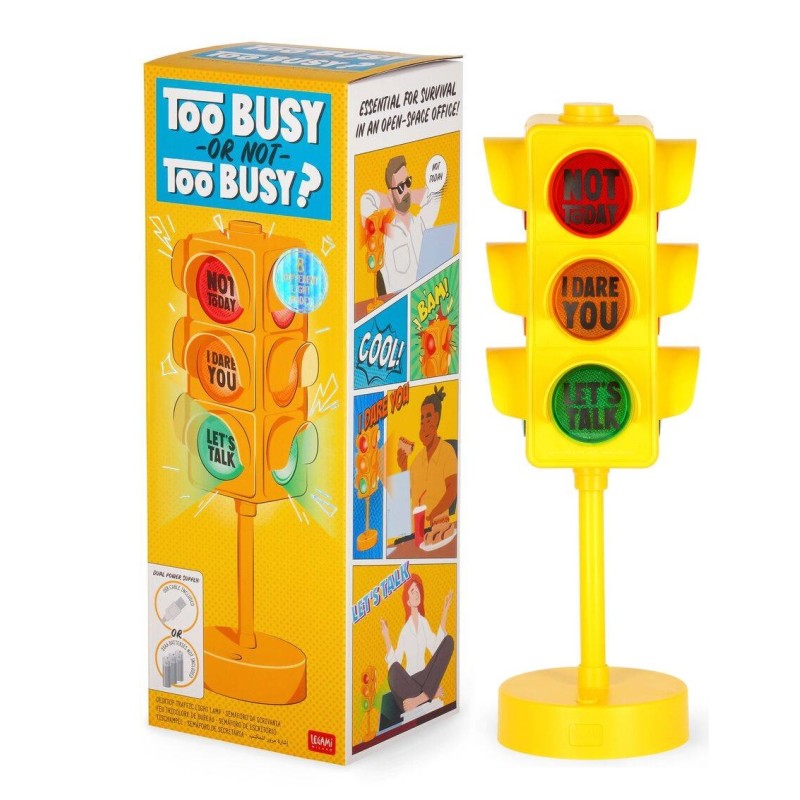 Desktop Traffic Light Lamp - Too Busy or Not Too Busy by Legami - 1