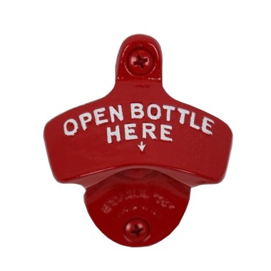 Open Beer Here Wall Mounted Bottle Opener - Powder Coated