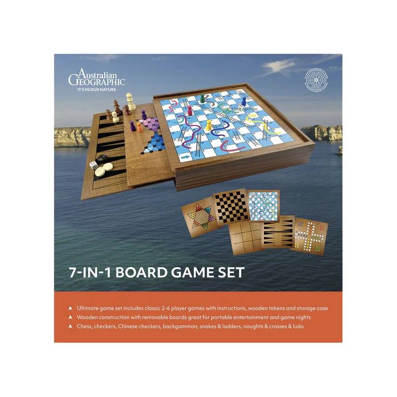 Australian Geographic 7-in-1 Board Game Set - 1