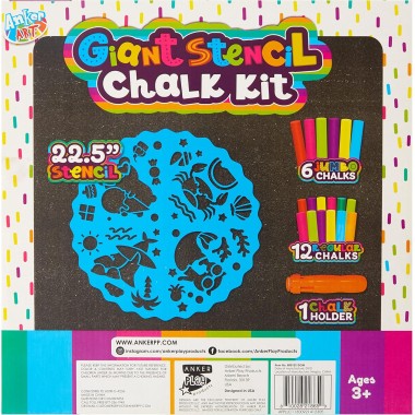 Giant Stencil Chalk Kit by Anker Art - 4