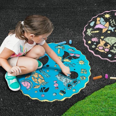 Giant Stencil Chalk Kit by Anker Art - 2