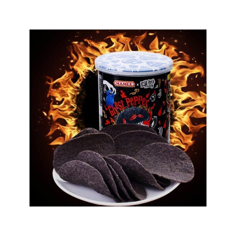 Mamee Ghost Pepper Black Chips - 1