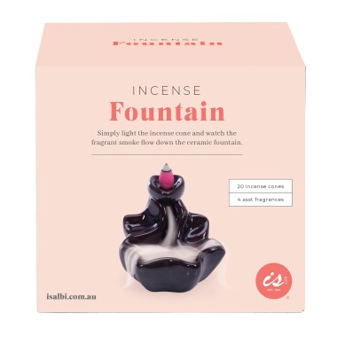 Ceramic Incense Fountain With Incense Cones - 1