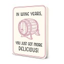 In Wine Years - You Just Got More Delicious! Birthday Card - 1
