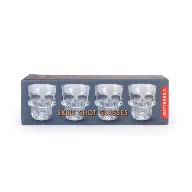 Skull Shot Glasses - Set of 4 by Kikkerland - 1