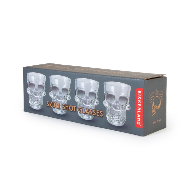Skull Shot Glasses - Set of 4 by Kikkerland - 6