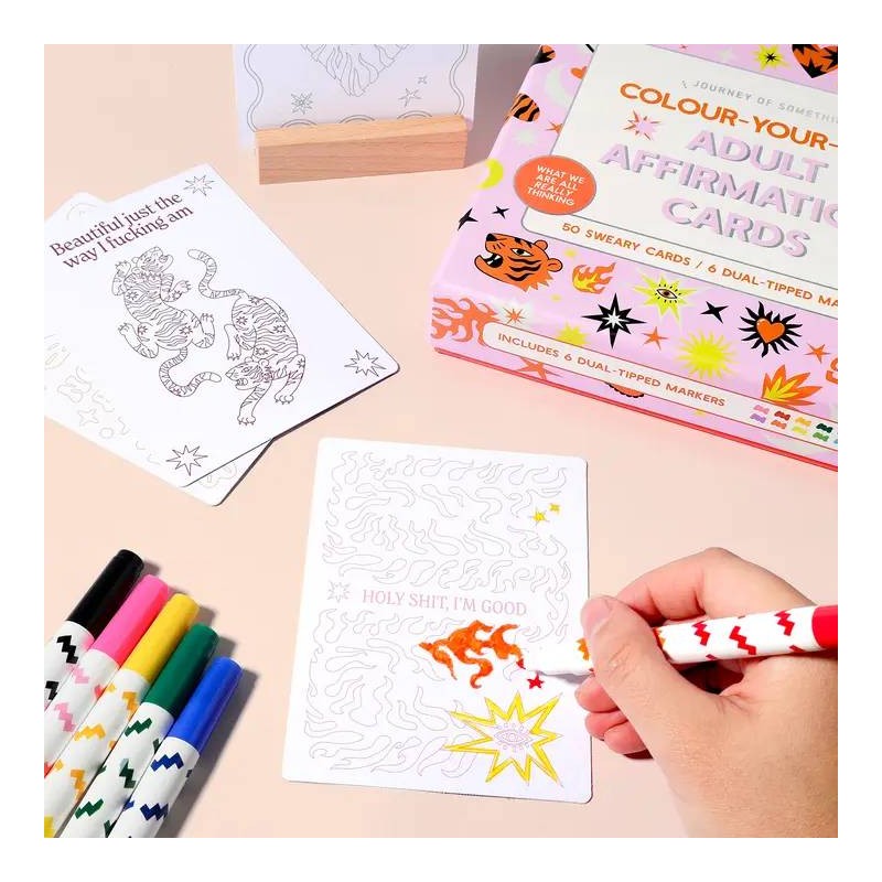 Colour Your Own Adult Affirmation Cards - 1 Colour Your Own Adult Affirmation Cards - 1