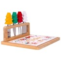 Christmas Ceramic Cheese Board & 4 Knife Set - 3