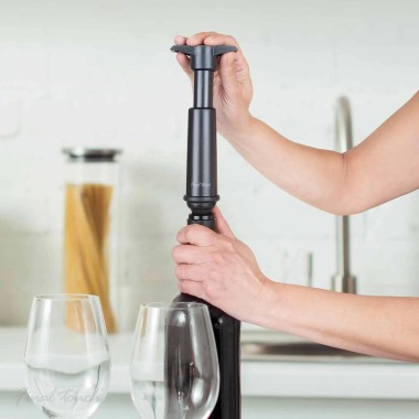 Wine Bottle Pump with Two Stoppers by Final Touch - 1