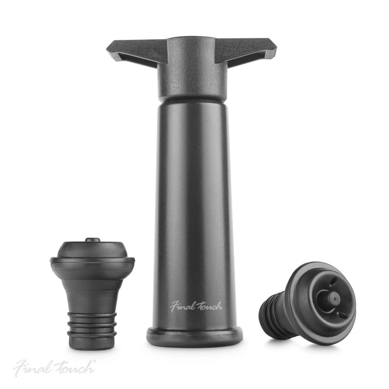 Wine Bottle Pump with Two Stoppers by Final Touch - 2