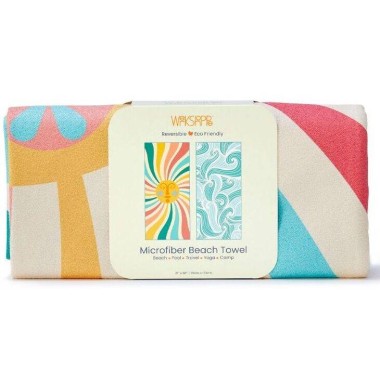 Werkshoppe Reversible Microfiber Beach Towel – Sun Sea - 6