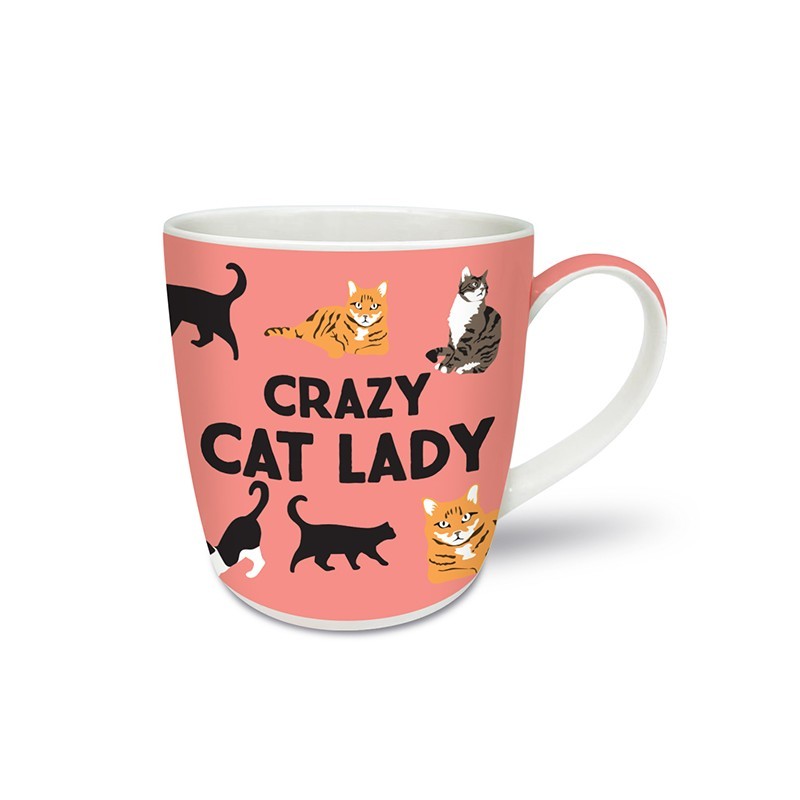Crazy Cat Lady Pink Mug - 1