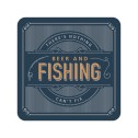 Beer And Fishing Premium Drink Coaster - Pack of 5 - 1