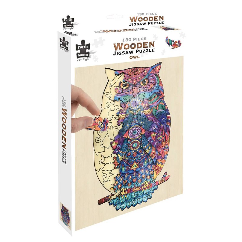 130 Piece Wooden Jigsaw Puzzle - Owl - 1