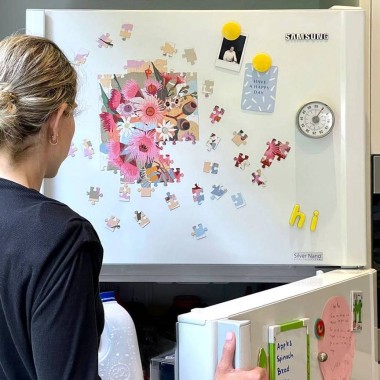 100 Piece Magnetic Fridge Art Puzzle - Bouquet - 1