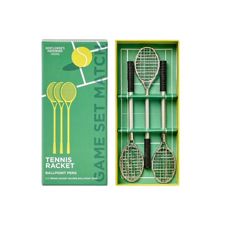 Tennis Racket Ballpoint Pens (Set of 3) by Gentlemen's Hardware - 1
