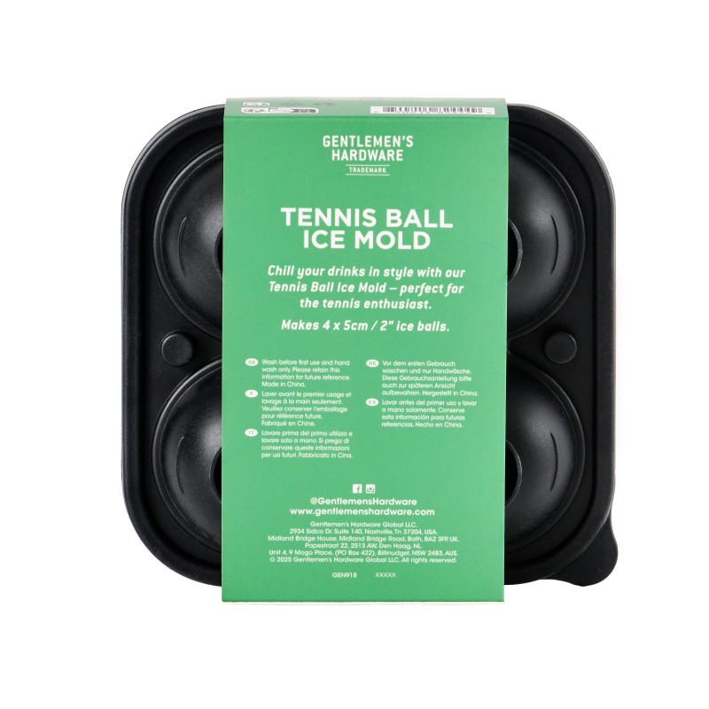 Tennis Ball Ice Mould - Makes 4 Ice Balls - 2