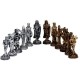 Medieval Chess Pewter Set by Dal Rossi Italy