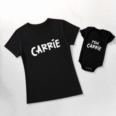 Personalised Me & Mini Me Mother and Daughter Matching T-Shirt - 1