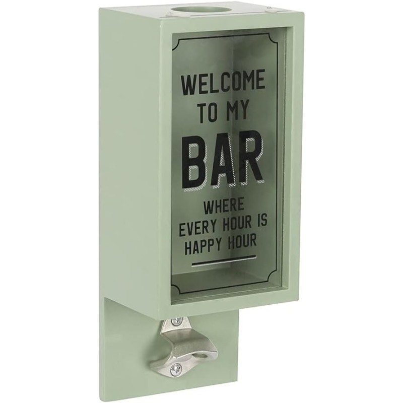 Welcome To My Bar Wall Mounted Wooden Bottle Opener Plaque - 2