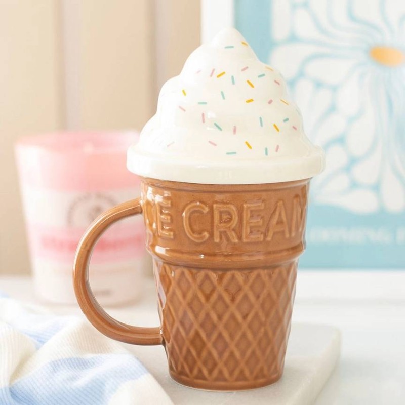 Ice Cream Cone Lidded Mug - 1