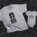 Best Dad In The Galaxy & Baby Yoda Matching T-Shirt - 1