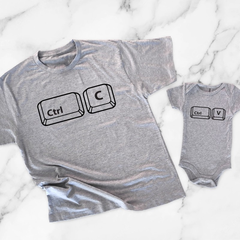 Copy & Paste Father and Son Matching T-Shirt - 1