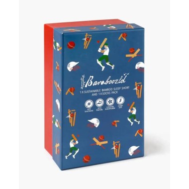 Mens Cricket Batsman Short & Sock Gift Set by Bamboozld - 3