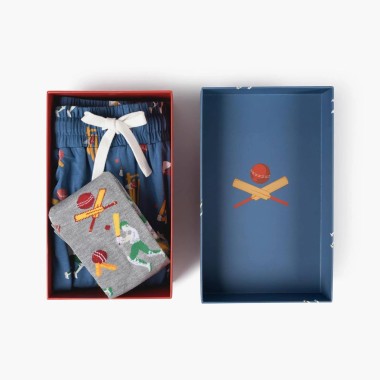 Mens Cricket Batsman Short & Sock Gift Set by Bamboozld - 2