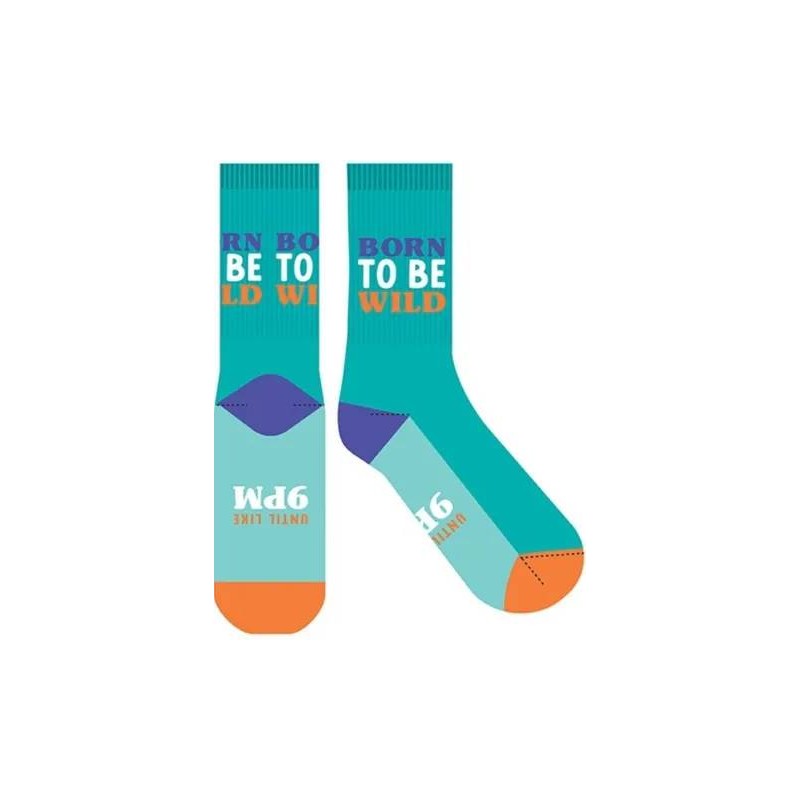 Born To Be Wild, Until Like 9pm Novelty Socks - 1
