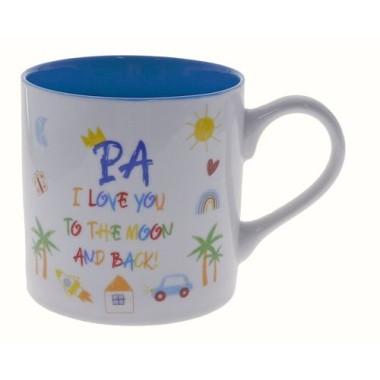 copy of Dad I Love You To The Moon And Back Kid Art Mug - 1
