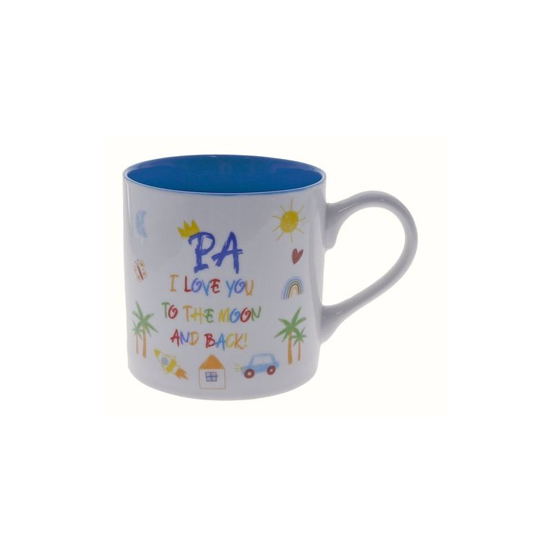 copy of Dad I Love You To The Moon And Back Kid Art Mug - 1