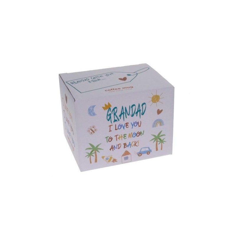 Grandad I Love You To The Moon And Back Kid Art Mug - 2