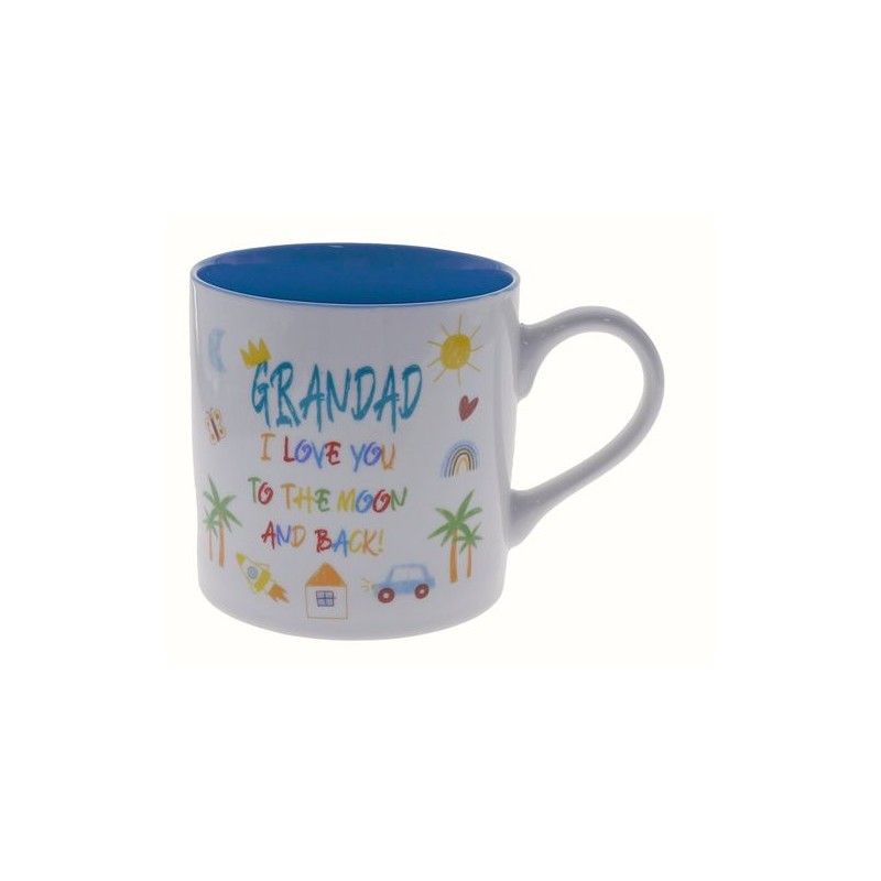 Grandad I Love You To The Moon And Back Kid Art Mug - 1