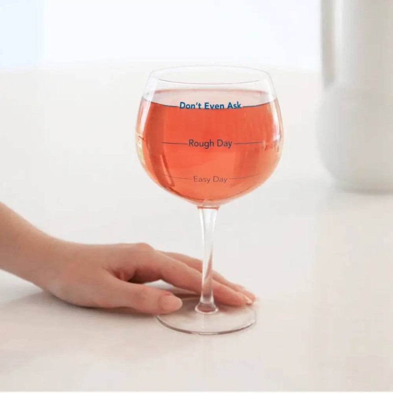 How Was Your Day Balloon Wine Glass - 1