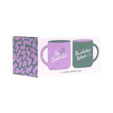 Chatterbox & Selective Listener Cheeky Mug Set - 3