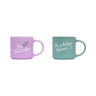 Chatterbox & Selective Listener Cheeky Mug Set - 4