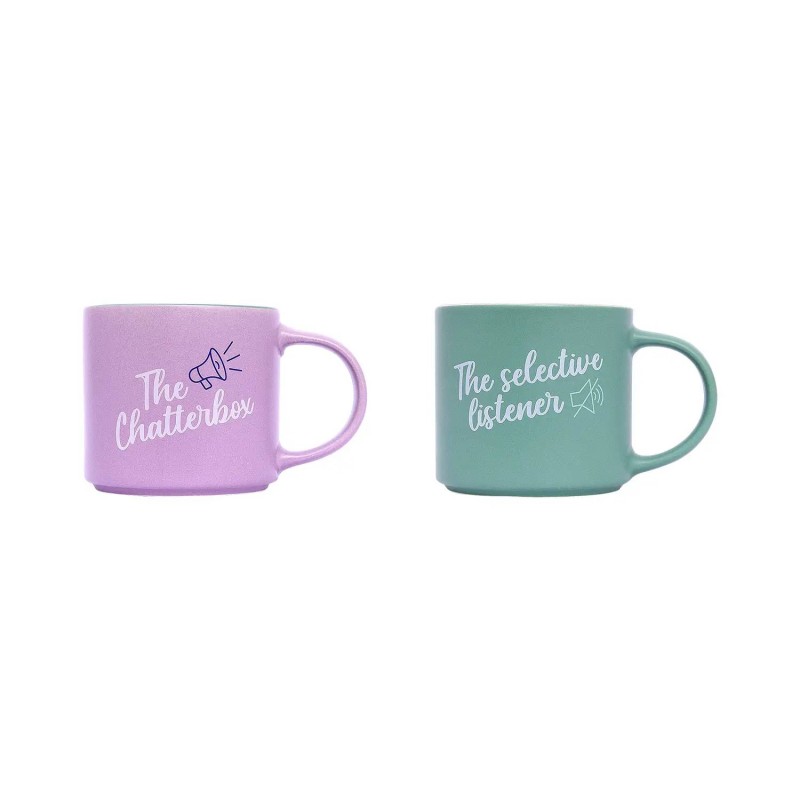 Chatterbox & Selective Listener Cheeky Mug Set - 4