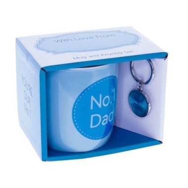 No.1 Dad Mug & Keyring Set - 1