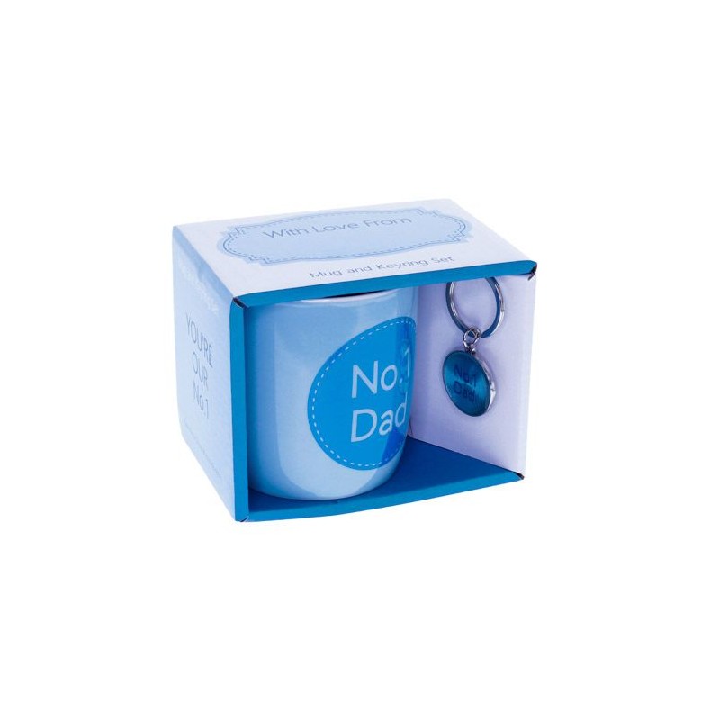 No.1 Dad Mug & Keyring Set - 1