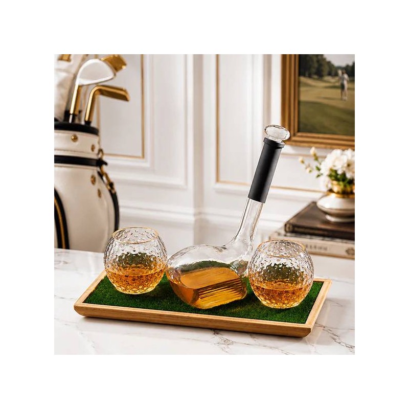 Golf Decanter & Whisky Glasses Set by Men's Republic - 1